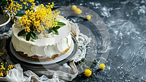 Sweet Elegance: Mimosa Cake for Women\'s Day, Union of Taste and Refinement photo