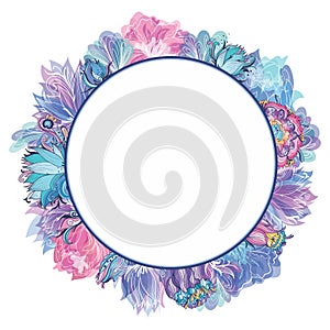 Sweet Floral Frame Vector