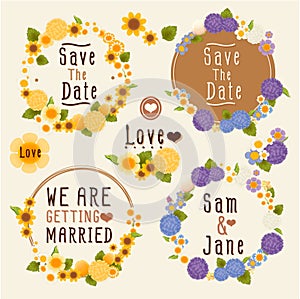 Sweet flower wreath card