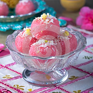 Sweet food Coconut Rasgulla