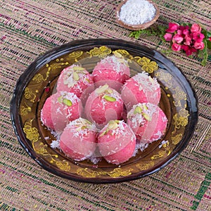 Sweet food Coconut Rasgulla