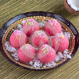 Sweet food Coconut Rasgulla