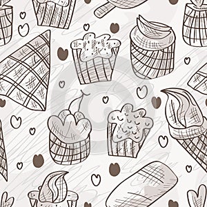 Sweet Food Doddle Seamless Pattern