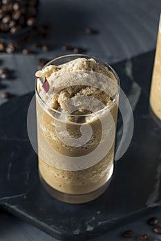 Sweet Frozen Iced Coffee Slushie