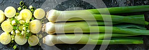 Sweet Garleek is a garlic and leek hybrid that combines the sweetness of onions with the rich flavor of garlic. Banner.
