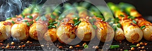 Sweet Garleek is a garlic and leek hybrid that combines the sweetness of onions with the rich flavor of garlic. Grilled