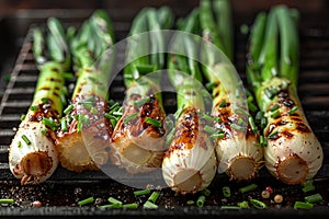 Sweet Garleek is a garlic and leek hybrid that combines the sweetness of onions with the rich flavor of garlic. Grilled