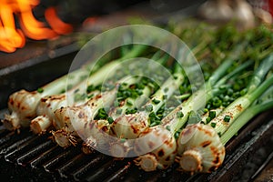 Sweet Garleek is a garlic and leek hybrid that combines the sweetness of onions with the rich flavor of garlic. Grilled