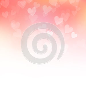 Sweet gentle vector background with hearts