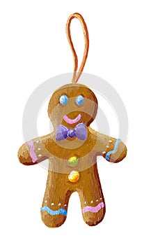 Sweet Gingerbread Man Christmas tree decoration