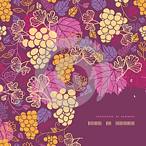 Sweet grape vines corner frame pattern background