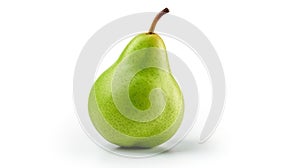 Sweet green pear isolated on a white background