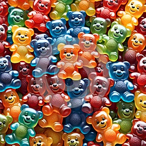 Sweet Harmony: Photorealistic Gummy Bear Delight