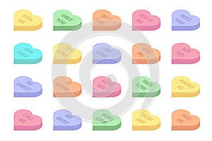 Sweet heart candy isometric icon.