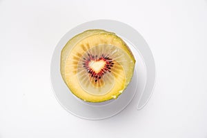 Sweet heart in kiwifruit