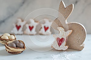 sweet home made easterbunny cookies