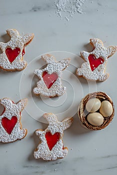 sweet home made easterbunny cookies