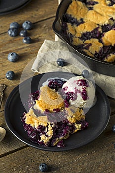 Sweet Homemade Blueberry Cobbler Dessert