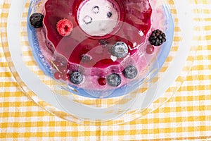 Sweet homemade blueberry pudding