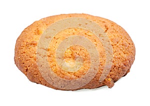 A sweet, homemade cookie, isolated on a white background. Bakery products. Vanilla creme sandwich cookies.