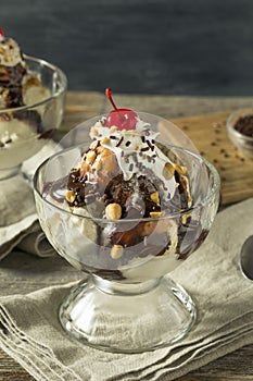 Sweet Homemade Ice Cream Sundae