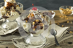 Sweet Homemade Ice Cream Sundae