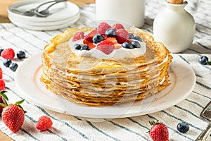 Sweet Homemade Layed Crepe Cake