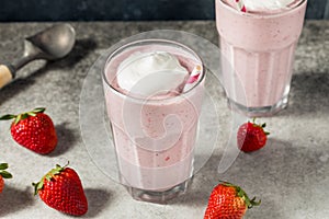 Sweet Homemade Strawberry Milkshake