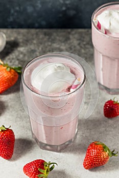 Sweet Homemade Strawberry Milkshake