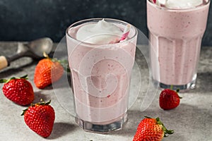 Sweet Homemade Strawberry Milkshake