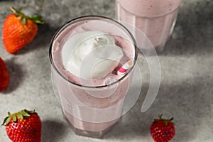 Sweet Homemade Strawberry Milkshake