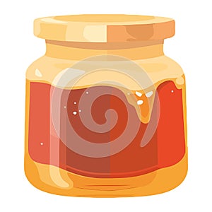 Sweet honey in jar illustration