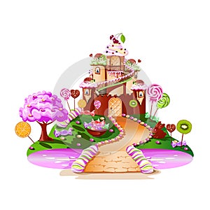 Sweet house on candy land