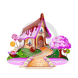 Sweet house on candy land