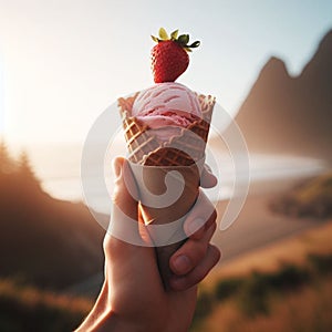 Sweet Indulgence: A Delicious Journey with Strawberry Ice Cream\