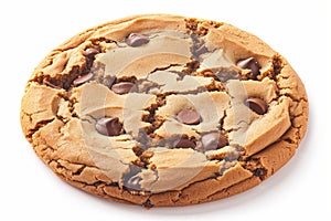 Sweet indulgence Isolated chocolate chip cookie, a delectable treat