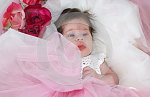 Sweet and innocent newborn baby girl