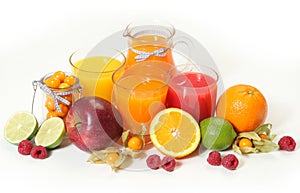 Sweet juice and fruits