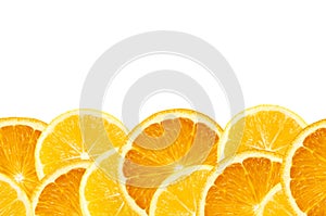 Sweet juicy orange and lemon slice fruit like background for design cut