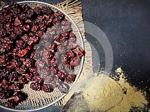 Sweet Jujube dried used for medicine and snacks in india with grinded powder