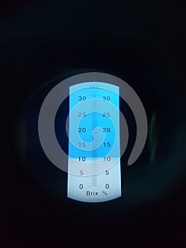 Sweet level on brix meter test