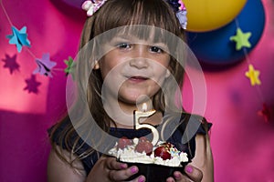 Princess birthday party. Anniversary, happiness, carefree childhood.