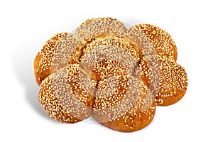 Sweet loaf sprinkled with sesame seeds