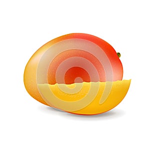 Sweet Mango Isolated White Background
