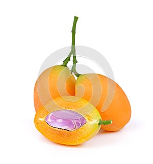 Sweet marian plum thai fruit isolated on white backgroun