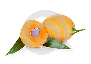 Sweet Marian plum thai fruit isolated on white background