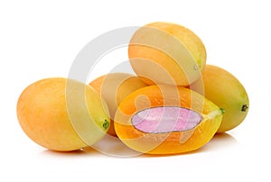 Sweet marian plum thai fruit on white backgroun