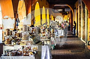 Sweet market by Portal de Los Dulces in Cartagena - Colombia photo