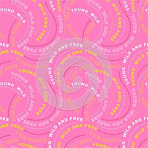 Sweet mood of Typo play seamless pattern in wording