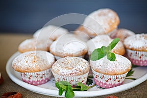 Sweet muffins with dried apricots